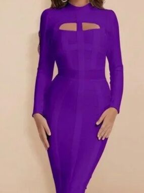 Brand New Dark purple bandage dress XL